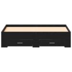 vidaXL Rám postele so zásuvkami Čierny dub Kompozitné drevo 160 x 200 cm – Obrázok 6