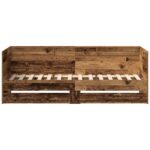 vidaXL Deň postele so zásuvkou Staré drevo Inžinierske drevo 75 x 190 cm – Obrázok 6