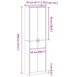 vidaXL Šatník čierny dub 55x25x189 cm kompozitného dreva – Obrázok 10