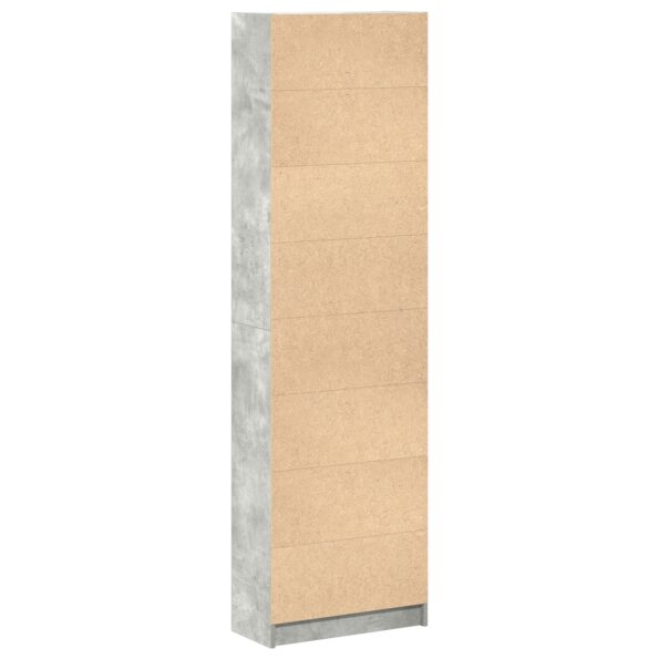 vidaXL Skriňa betónová šedá 55x25x189 cm z drevotriesky – Obrázok 8