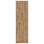 vidaXL Skriňa z dubovej masívy 55x25x189 cm z kompozitného dreva – Obrázok 6