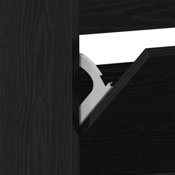 vidaXL Skriňa na topánky Čierny drevený dekor Inžinierske drevo – Obrázok 9