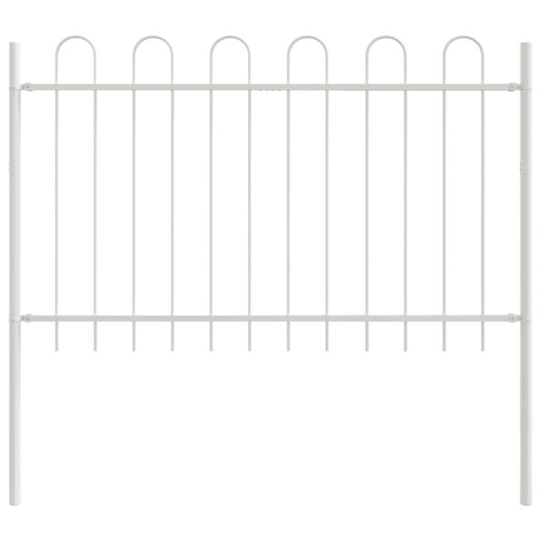 3334085_4.jpg vidaXL Záhradný plot s bielym vrcholom 6,8x1 m z ocele – Obrázok 4