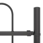 vidaXL Záhradný plot s oblúkovým vrchom, šedý, 8,5x1 m, oceľ – Obrázok 6