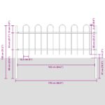 vidaXL Záhradný plot 6 pcs Sivá 10,2 x 0,8 m Práškovaná oceľ – Obrázok 7
