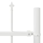 vidaXL Záhradný plot s hrotom biely 13,6x1,2 m z ocele – Obrázok 6