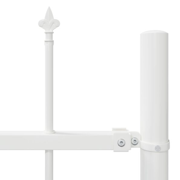 3334161_6.jpg vidaXL Záhradný plot s hrotom biely 13,6x1,2 m z ocele – Obrázok 6