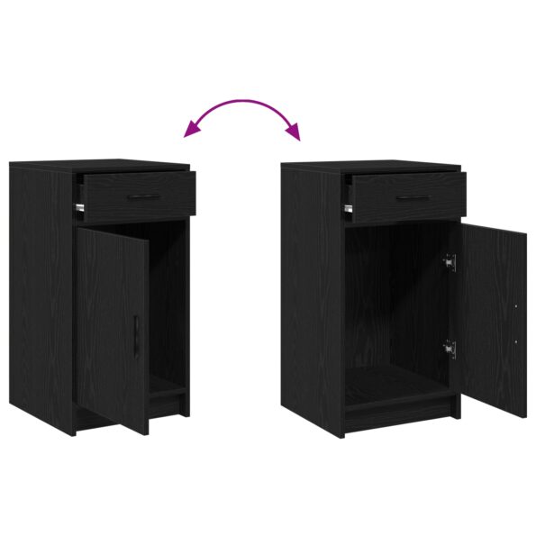 vidaXL 3-dielna súprava toaletného stolíka s LED, čierne kompozitné drevo – Obrázok 12