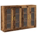 vidaXL Nástenné skrinky 2 pcs Staré drevo 69,5 x 34 x 90 cm – Obrázok 2