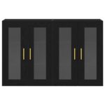 vidaXL Nástenný kabinet Sada 2 Čierny dub Kompozitné drevo – Obrázok 6