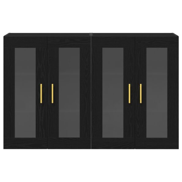 vidaXL Nástenný kabinet Sada 2 Čierny dub Kompozitné drevo – Obrázok 6