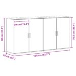 vidaXL Komody 2 ks Čierna Dub 79x38x80 cm Kompozitné drevo – Obrázok 10