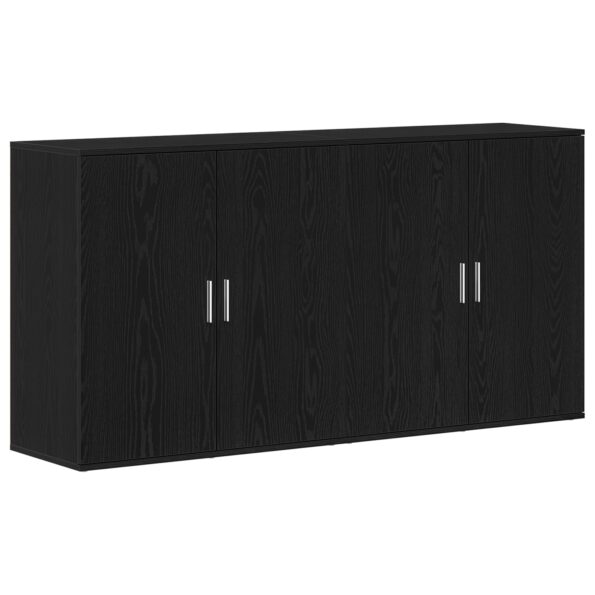 3334310_2.jpg vidaXL Komody 2 ks Čierna Dub 79x38x80 cm Kompozitné drevo – Obrázok 2