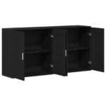 vidaXL Komody 2 ks Čierna Dub 79x38x80 cm Kompozitné drevo – Obrázok 5
