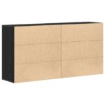 vidaXL Komody 2 ks Čierna Dub 79x38x80 cm Kompozitné drevo – Obrázok 8