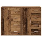 vidaXL Servírovacia skriňa 2 pcs Staré drevo 60 x 31 x 84 cm – Obrázok 6