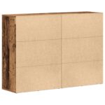 vidaXL Servírovacia skriňa 2 pcs Staré drevo 60 x 31 x 84 cm – Obrázok 8