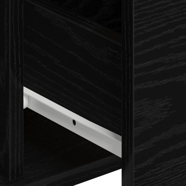 vidaXL Bočný stôl Súprava 2 Čierny dub Drevo, Kovové úchyty Stredný – Obrázok 10