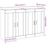 vidaXL Nástenné skrinky 2 pcs Staré drevo 69,5 x 34 x 90 cm – Obrázok 12