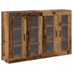 vidaXL Nástenné skrinky 2 pcs Staré drevo 69,5 x 34 x 90 cm – Obrázok 2