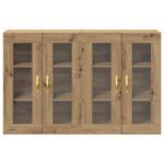 vidaXL Nástenná skriňa Sada 2 Artisan dub Kompozitné drevo – Obrázok 6