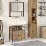 vidaXL 2-dielna súprava kúpeľňového nábytku Artisan Dubový inžiniersky drev