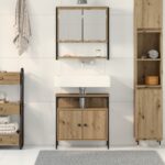vidaXL 2-dielna súprava kúpeľňového nábytku Artisan Dubový inžiniersky drev – Obrázok 4