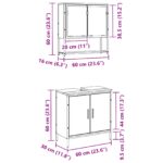 vidaXL 2-dielna sada kúpeľňového nábytku čierny dub kompozitné drevo – Obrázok 13