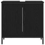 vidaXL 3-dielna súprava kúpeľňového nábytku čierna dubová inžinierska drevo – Obrázok 9