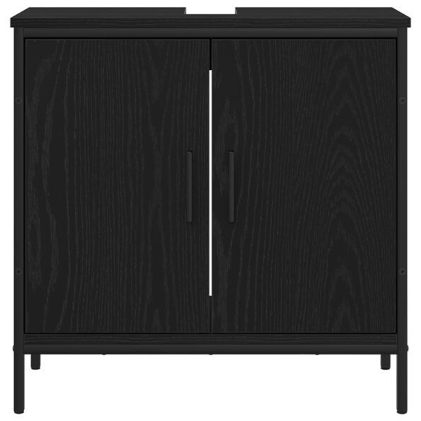 vidaXL 3-dielna súprava kúpeľňového nábytku čierna dubová inžinierska drevo – Obrázok 9