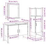 vidaXL 3-dielna súprava kúpeľňového nábytku staré drevo inžinierske drevo – Obrázok 10