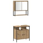 vidaXL 3-dielny kúpeľňový nábytok z artisan duba – Obrázok 6