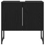 vidaXL 4-dielna súprava kúpeľňového nábytku v čiernom dube - kompozitné drevo – Obrázok 10