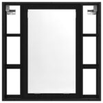 vidaXL 4-dielny kúpeľňový nábytok v čiernom dube – Obrázok 9