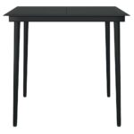 vidaXL 5-dielna záhradná súprava a vankúše hnedá polyratan a sklo – Obrázok 8