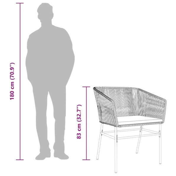 vidaXL 5-dielna záhradná súprava a vankúše hnedá polyratan a sklo – Obrázok 11