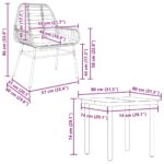 vidaXL 5-dielna záhradná súprava a vankúše hnedá polyratan a sklo – Obrázok 10