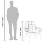 vidaXL 5-dielna záhradná súprava a vankúše hnedá polyratan a sklo – Obrázok 11