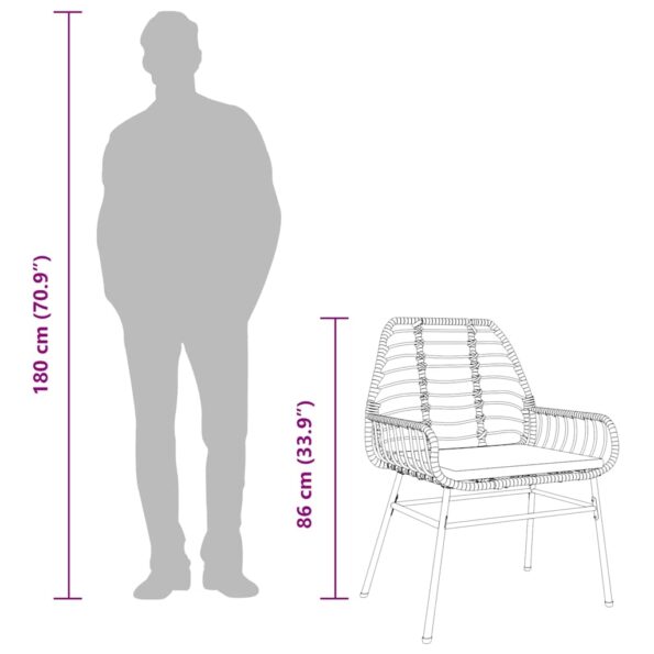 3334556_11.jpg vidaXL 5-dielna záhradná súprava a vankúše hnedá polyratan a sklo – Obrázok 11