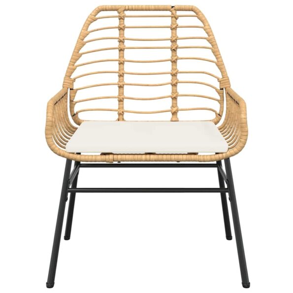 vidaXL 5-dielna záhradná súprava a vankúše hnedá polyratan a sklo – Obrázok 6