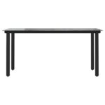 vidaXL 5-dielna záhradná súprava a vankúše hnedá polyratan a sklo – Obrázok 7