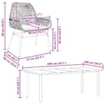 vidaXL 7-dielna záhradná súprava a vankúše polyratan a sklo – Obrázok 10