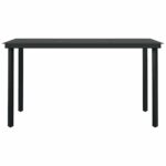 vidaXL 5-dielna záhradná jedálenská súprava+podložky, sivá, polyratan – Obrázok 7