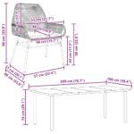 vidaXL 7-dielna záhradná jedálenská súprava+podložky, sivá, polyratan – Obrázok 10