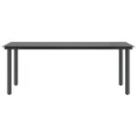 vidaXL 7-dielna záhradná jedálenská súprava+podložky, sivá, polyratan – Obrázok 7