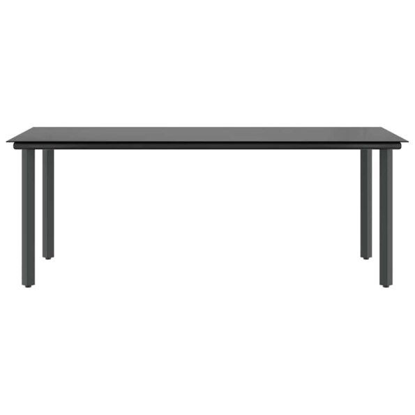 vidaXL 7-dielna záhradná jedálenská súprava+podložky, sivá, polyratan – Obrázok 7