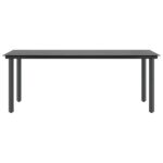 vidaXL 9-dielna záhradná jedálenská súprava+podložky, čierna polyratan – Obrázok 5