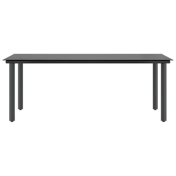 vidaXL 9-dielna záhradná jedálenská súprava+podložky, čierna polyratan – Obrázok 5