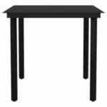 vidaXL 3-dielna záhradná jedálenská súprava+podložky, sivá, polyratan – Obrázok 4