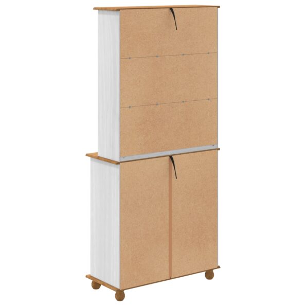 vidaXL Hutch “ASKIM” Biela 91x40x199.5 cm Masívne drevo borovica – Obrázok 10